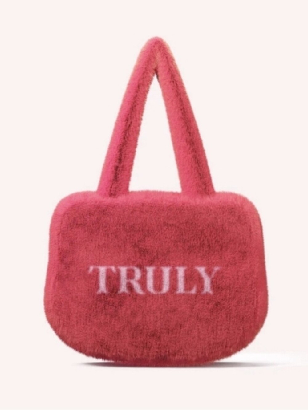 TRULY Pink Faux Fur Shoulder Bag/Makeup Purse